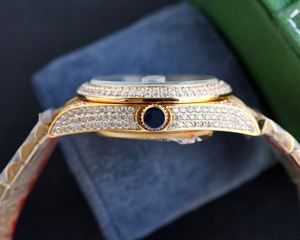 Montres mécaniques automatiques pour hommes style hip-hop, très vendues, entièrement serties de diamants, affichage de la date, montre en moissanite ou en zircon - Product Image 3