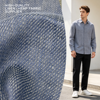 Tissu tissé écologique 52% lin 48% chanvre, lavé, 183 GSM, 56/57 pouces, poids moyen, textile personnalisé, directement de l'usine