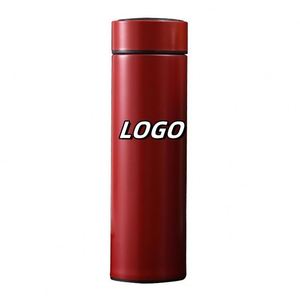 X527 Custom 100pcs 500ml 304 Stainless Steel Led Display Smart Cup With Double Wall <b>Filter</b> Child Gift Straight Tumbler <b>Bottle</b> - Product Image 1