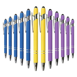 Stylos à bille de haute qualité, stylos métalliques colorés, stylos à bille avec stylet tactile, stylos à bille avec logo - Product Image 1