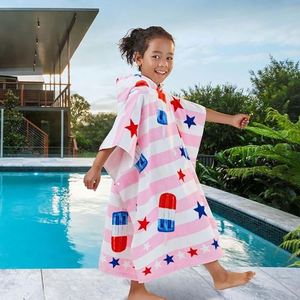 Poncho de plage à capuche pour enfants, personnalisé, le plus populaire, pour l'été, la plage, le surf et la natation, vente en gros - Product Image 1