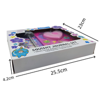Ensemble de kit de papeterie Skyward cahier Squishy coeur avec autocollants et stylo en peluche ensemble de papeterie d'accessoires de papeterie
