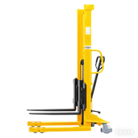 Chariots élévateurs électriques portables 1T1.6 2 2.2m avec gerbeurs manuels à chargement automatique Pneus en polyuréthane 4WD Fonctionnement en position assise pour entrepôt