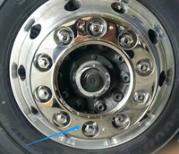 Penjualan laris penutup roda baja tahan karat 22.5 inci 304 pengendali roda Bus truk Hubcaps untuk VOLVO SCANIA