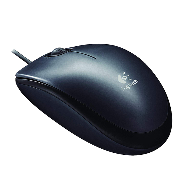 Logitech M90 1000DPI Wired USB Optical Mouse for PC Notebook TV Box - Black