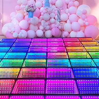 Pista de Baile LED Interactiva Premium de 21x21, Tablero Magnético con Software, Marco de Metal Ligero, Accesorios para Tiendas con Cable