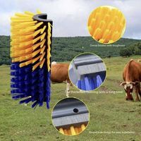 Brosse rotative automatique de qualité industrielle pour bétail – Outil de massage anti-démangeaisons et répulsif d'insectes pour élevages laitiers, stimulant la production de lait