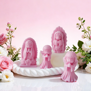 Moldes de silicona para velas de aromaterapia Angel, figuras de yeso DIY de niño/niña para oración, venta al por mayor transfronteriza - Product Image 4