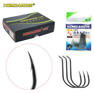 12 #-10/0 Octopus-Haken aus Kohlenstoffs tahl mit Widerhaken und Angelschlaufe für Angel zubehör für Fischfang geräte - Product Image 3