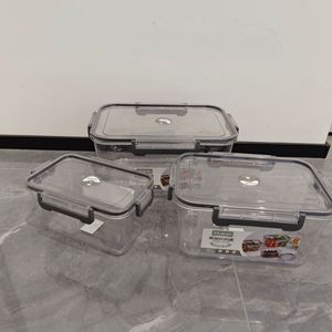 Pet công suất lớn nhựa lưu trữ hộp thiết lập trong suốt hình chữ nhật tròn vuông thương mại kín tủ lạnh - Product Image 2