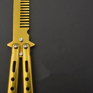 Pettine Pieghevole Automatico a Farfalla, Strumento Tascabile per lo Styling di Capelli e <span class=keywords><strong>Barba</strong></span> - Product Image 5