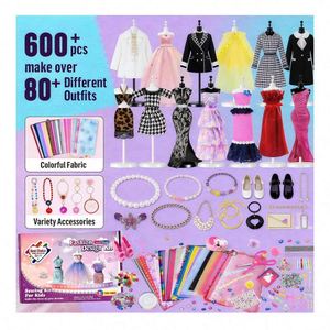 Princess Dress Design <b>Kit</b> Educational Plastic PVC Unisex <b>Sewing</b> Craft Mannequin Fabric Templates Ribbons Trims Model Toy Q - Product Image 5