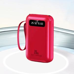 Nouvelle batterie externe mobile grande capacité 5000mAh 20000mAh avec câbles intégrés et lumière LED pour téléphone - Product Image 6