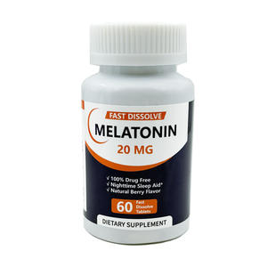 Melatonina Extra Fuerte en Tabletas de 20 mg de Disolución Rápida, Suplemento para Dormir, Máxima Potencia para un Sueño Profundo - Product Image 1