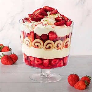 <span class=keywords><strong>Ciotola</strong></span> per Trifle in <span class=keywords><strong>vetro</strong></span> con piedini lavabili in lavastoviglie <span class=keywords><strong>grande</strong></span> piatto da Dessert da 3 litri con gambo in <span class=keywords><strong>vetro</strong></span> - Product Image 2