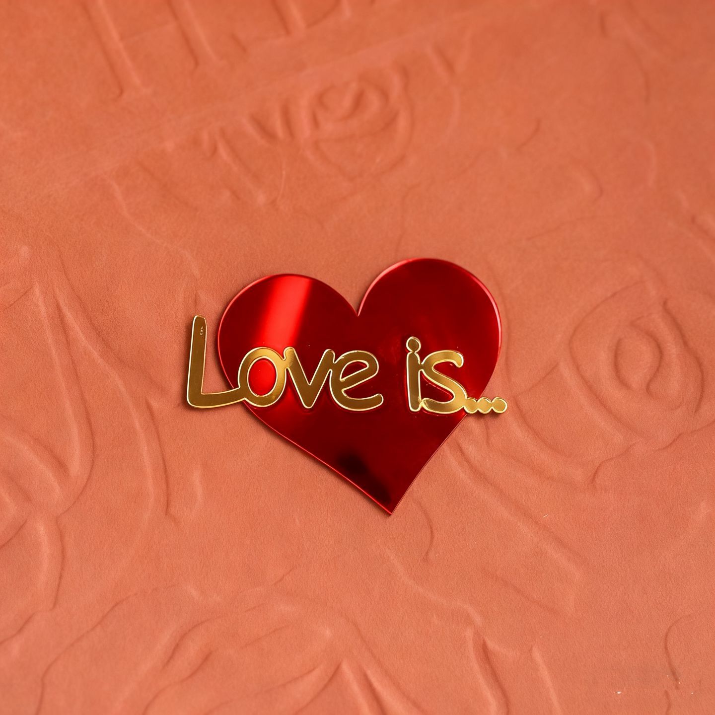 Love Is (Mirror Red Base + Gold Face)