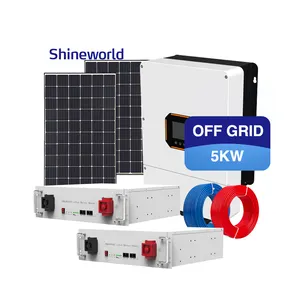 Shineworld室内太阳能电池板能源便携式太阳能3Kw 5Kw太阳能系统离网光伏系统