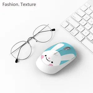 Seenda — Mini-souris sans fil silencieuse, Portable, pour le voyage, en forme d'animaux mignons de dessin animé, souris USB