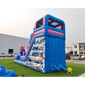 Nouveau design, toboggan gonflable à thème de dessin animé, combo château gonflable et trampoline, toboggans gonflables commerciaux pour aire de jeux et parc - Product Image 2