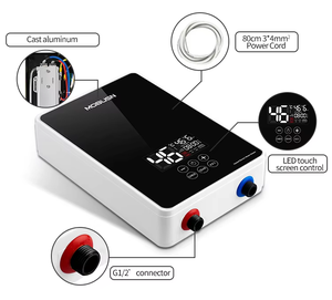 <span class=keywords><strong>Chauffe</strong></span>-<span class=keywords><strong>eau</strong></span> électrique <span class=keywords><strong>mural</strong></span> sans réservoir, mini, portable, 220 V, haute qualité, pour cuisine et douche, très vendu - Product Image 5