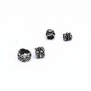 Perles d'espacement rondes vintage en acier inoxydable yunnique pour la fabrication de bracelets et la création de bijoux - Product Image 2
