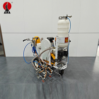 Machine de marquage routier à pulvérisation à froid autopropulsée LXD 12L avec guidage laser et épandeur de billes de verre pour les parkings