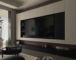 Mueble de TV Modular Personalizado de Madera para Sala de Estar, Decoración de Pared para TV de Toda la Casa - Product Image 6