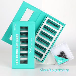 स्प पलक प्राकृतिक नरम समर्थक प्रशंसकों को संकीर्ण प्रशंसक हल्का वजन मेगा 3 डी 6 डी पॉटी बेस प्रीमेड वॉल्यूम फैन पलक एक्सटेंशन एक्सटेंशन - Product Image 3