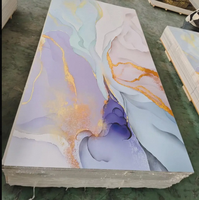 Panel & Papan Dinding Alternatif Marmer PVC Ukuran 4X8 FT Harga Grosir, Lapisan UV Mengkilap Tinggi