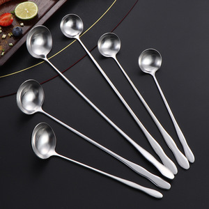 Cuillère extensible en acier inoxydable 304 avec manche en forme de gourde, cuillère à glace/miel à long manche, fourchette à fruits, écumoire à huile, ustensile pour fondue chinoise - Product Image 3