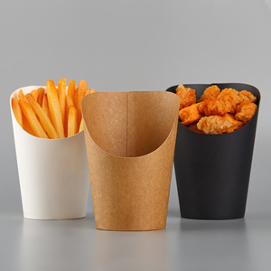 Commercio all'ingrosso della fabbrica 100 pezzi di patatine fritte tazze di carta monouso artigianale per patatine fritte <span class=keywords><strong>biscotti</strong></span> da portare fuori festa - Product Image 2