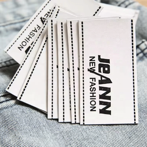 Chic jeans da TAG chung chung da trắng nhãn tùy chỉnh quần áo giày mũ quần da logo tùy chỉnh vật liệu có thể giặt - Product Image 2