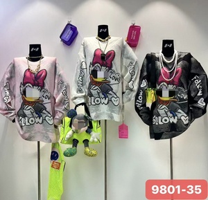 加大码水钻卡通设计宽松休闲女式毛衣OC977 - Product Image 5