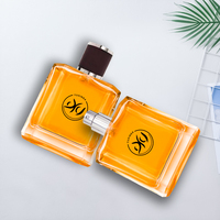 Bouteille de pulvérisation en verre plat vide de luxe bouteille de diffuseur de roseau d'huile essentielle 100ml bouteille de parfum à sertir