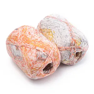 new arrival cool touching 35colors 3.2NM 100% silky crochet cotton knitting yarn for hand knitting