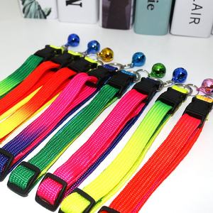 Campanas de liberación rápida para perros pequeños, gatos, collares separables, superventas, cintas navideñas, <span class=keywords><strong>Collar</strong></span> de nailon sólido rojo, 1 pieza/bolsa opp - Product Image 6