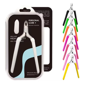 Pince à cuticules professionnelle coupe-ongles incarnés pour peau morte pince à ongles à cuticules enduite d'acier inoxydable - Product Image 1