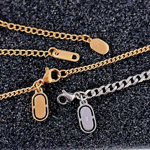 Logo del marchio del Designer personalizzato inciso oro argento nero rotondo disco ovale ciondoli etichette per gioielli per bracciale collana fai da te - Product Image 6