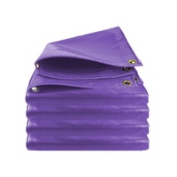 Abri de pluie coulissant personnalisé en bâche acrylique imperméable violette, résistant à l'abrasion, en tissu maillé robuste pour football/soccer