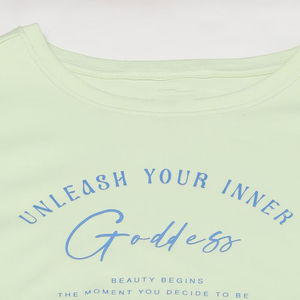 Camisetas de mujer al mejor precio, camisetas cortas de talla grande para mujer a precio mayorista, servicio OEM ODM rápido. - Product Image 6