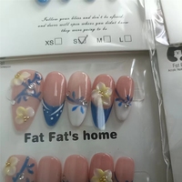 Uñas Postizas Hechas a Mano con Diseño de Almendra, 10 Piezas, Uñas Decoradas con Mariposas y Patrón de Ataúd para un Estilo Elegante