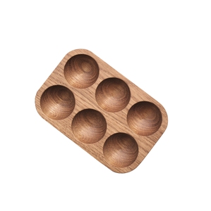 Wood <b>Egg</b> Holder 6 Slots Rectangular Tray Breakfast Hotel Cafe HORECA OEM Custom Engraving Vietnam - Product Image 1