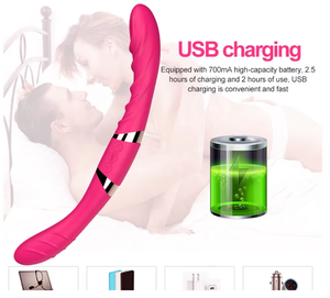 ของเล่นทางเพศสำหรับผู้หญิงเลสเบี้ยนและ omosexual USB Power lez Femme <span class=keywords><strong>AV</strong></span> vibrator พร้อมด้วย clitoral & vaginal/G-Spot - Product Image 5
