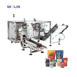 WL Horizontal linear doypack machine premade 4 side seal ziplock gusset pouch doypack machine fill seal packing machine