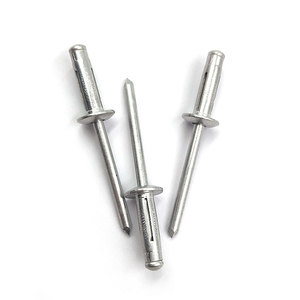 Remaches de cabeza abombada de aluminio y acero estándar DIN de 3/32'' x 1/8'', paquete de 1000 remaches ciegos, remaches de cabeza abombada de aluminio - Product Image 4