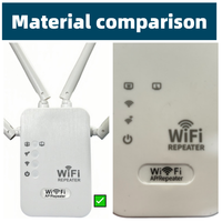 Repetidor WiFi de Doble Banda 2.4G/5.8GHz 300Mbps con Enchufe Europeo, Amplificador de Internet con Cobertura de 150m² y 4 Antenas Externas