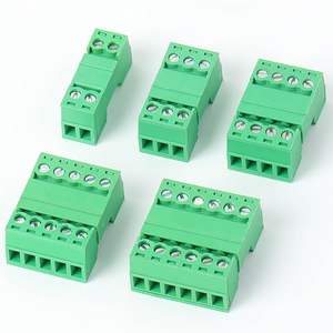 Set di 10 2 Pin 5.08mm Pitch Phoenix Plug compatibile PCB montaggio connettore morsetto a vite connettore maschio femmina collegabile - Product Image 1