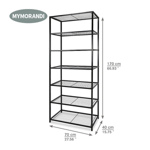 Di Vendita caldo 7 Fila di Metallo Rack di Stoccaggio Mensola Della <span class=keywords><strong>Cucina</strong></span> Heavy Duty Wire Scaffalature Scarpa Rack - Product Image 3
