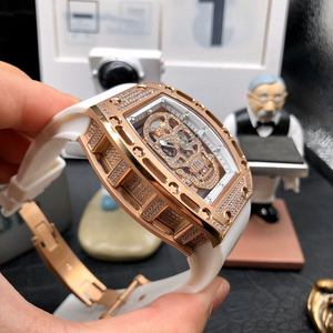 High-end men's mechanical <b>watch</b>, gold skull diamond-<b>set</b> tourbillon automatic <b>watch</b> - Product Image 5