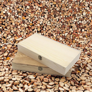 Rectangle Wooden <b>Box</b> <b>with</b> <b>Lid</b> for Crafts Art Hobbies-<b>Small</b> Keepsake Jewelry <b>Gift</b> Storage <b>with</b> Recycled Materials/ - Product Image 2